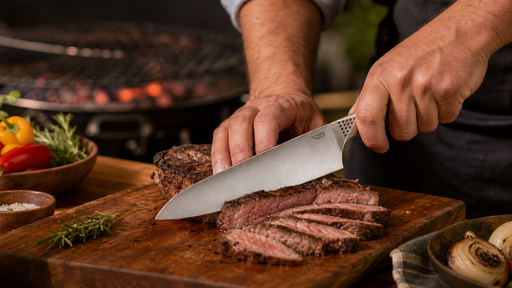Preparación de carne con cuchillo Xtrem Cut