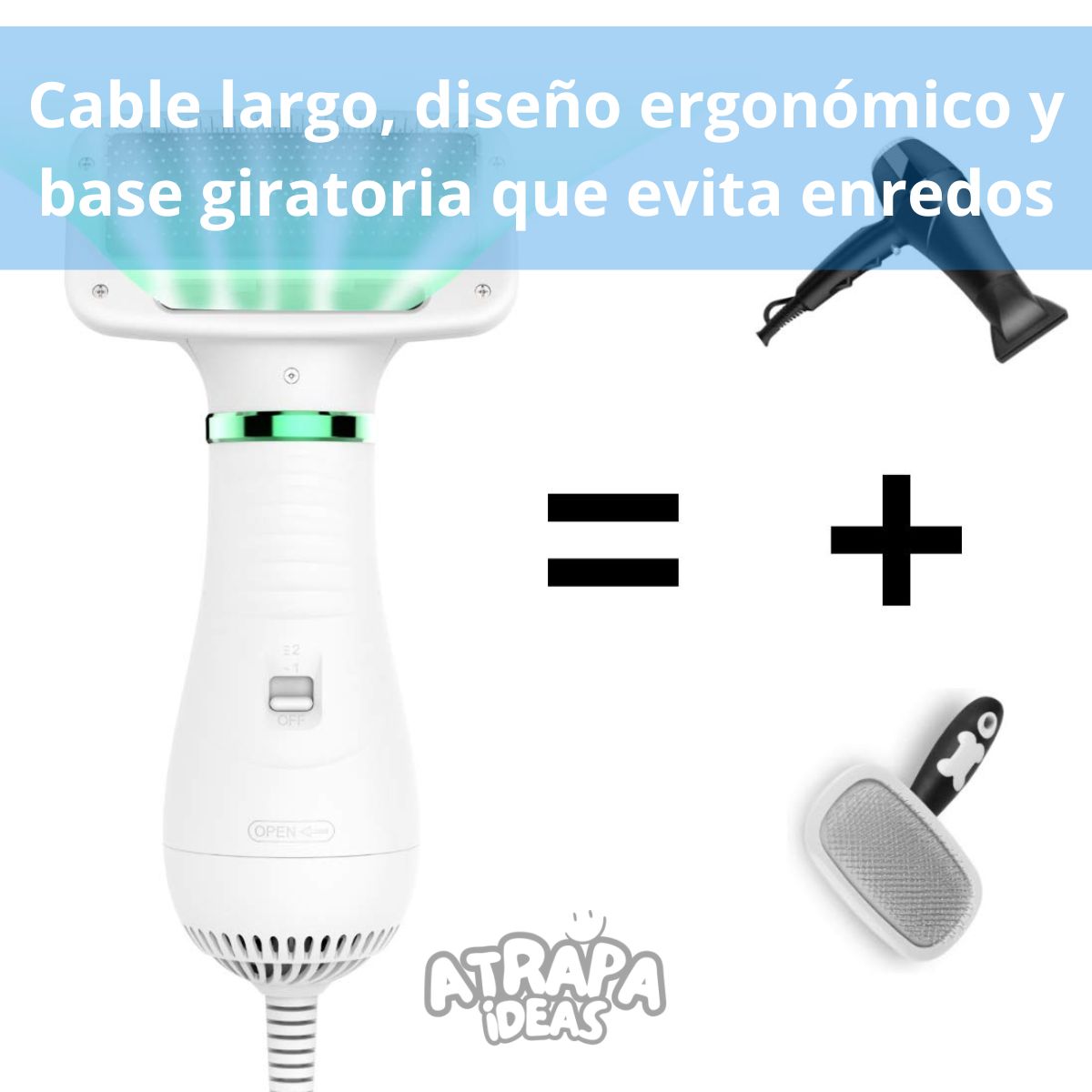 Cepillo para Mascotas 2 en 1