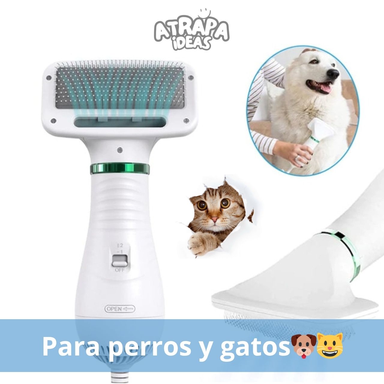 Cepillo para Mascotas 2 en 1